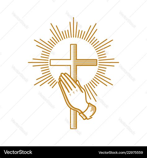 Praying Hands Svg Dxf Praying Hand Clipart Cutting Vector Cross