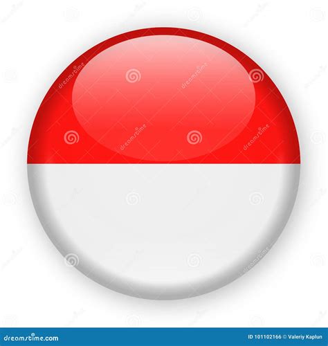 Indonesia Flag Vector Round Icon Stock Illustration Illustration Of