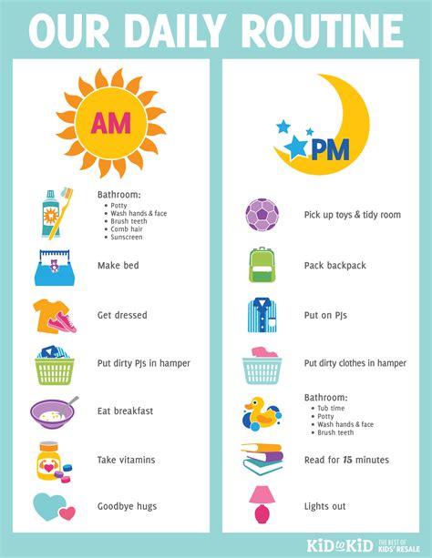 Free Printable Morning Routine Chart Free Printable