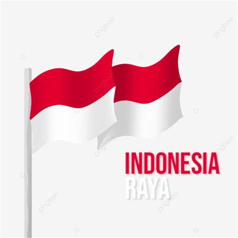 The Flag Of Indonesia Waving In The Wind With Text That Reads Indonesia