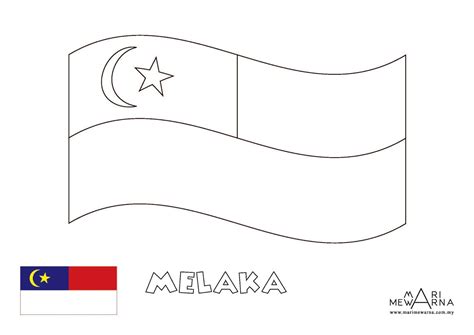 Bendera Malaysia Free Colouring Pages