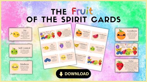 Free Printable Fruit Of The Spirit Cards Healing Home