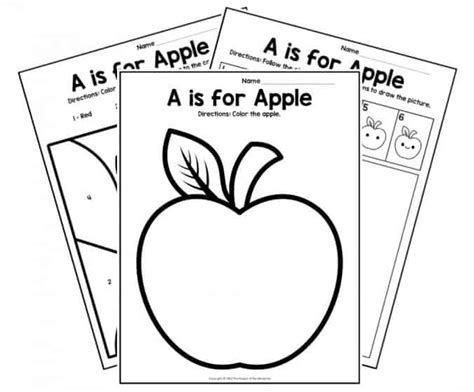 Free Printable A Is For Apple Letter A Worksheets The Keeper Of