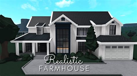 Bloxburg Realistic Farmhouse House Build Roblox Youtube