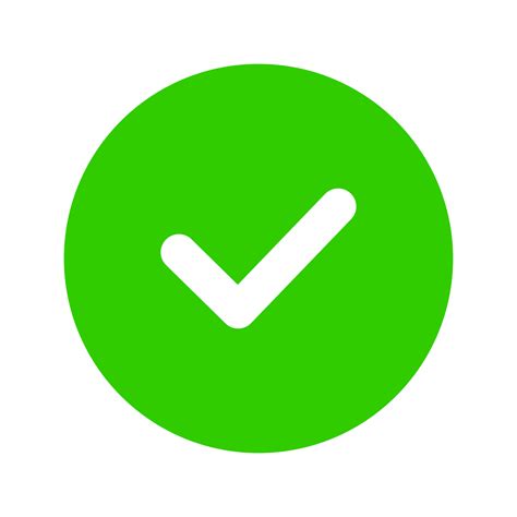 Green Check Mark Icon In Round Shape Design 17350123 Png