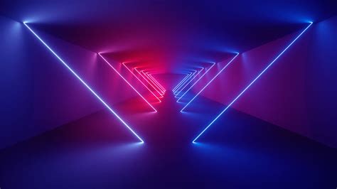 Hd Wallpaper Design Neon Abstract Light Background Room