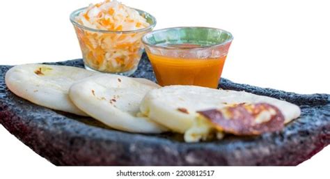 Pupusas Typical Dish El Salvador Served Stock Photo 2203812517