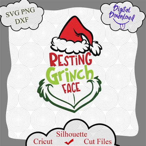 Resting Grinch Face Svg Grinch Svg Grinch Png Grinch Quot Inspire