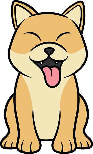 Cartoon Shiba Inu Dog Cartoon Illustration Stock Illustration