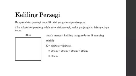 Menghitung Keliling Bangun Datar Persegi Persegi Panjang Segitiga