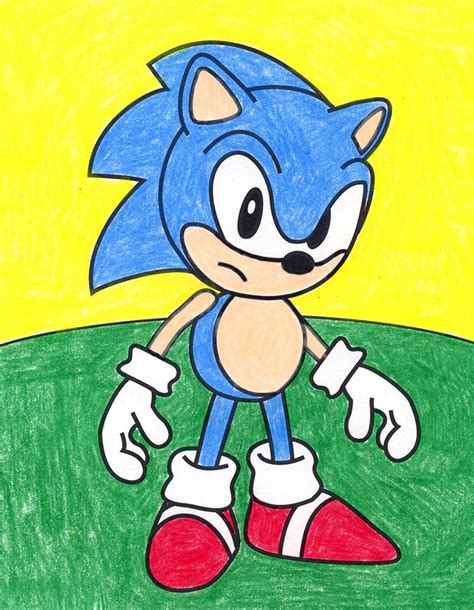 How To Draw Sonic Easy Step By Step Art Lesson For Kids