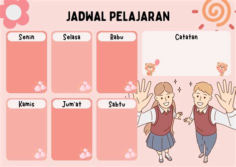 Contoh Tabel Jadwal Pelajaran Kreatif Dan Imagesee NBKomputer