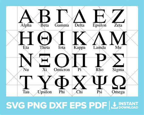 Greek Letters Svg Greek Alphabet Svg Greek Alphabet Clipart Etsy Porn