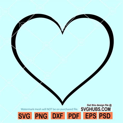 Heart Outline Svg Free For Cricut Free Svg For Cricut Crafters File