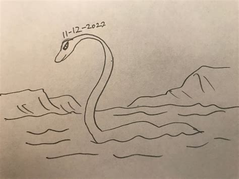 First Photo Of Loch Ness Monster Sketch By Rowserlotstudios1993 On