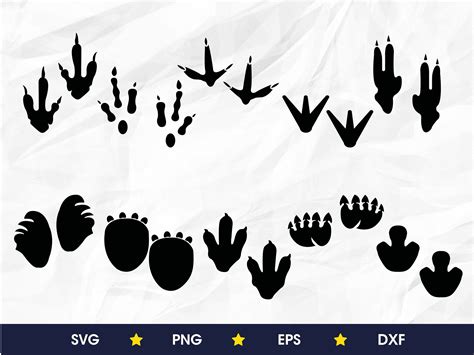 Dino Footprint Svg Dinosaur Foot Prints Svg Dinosaur Etsy