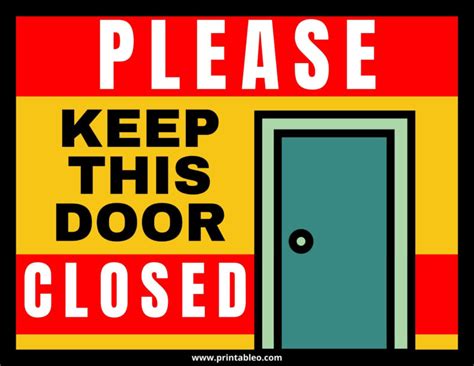 50 Printable Please Close Door Sign Printableocom