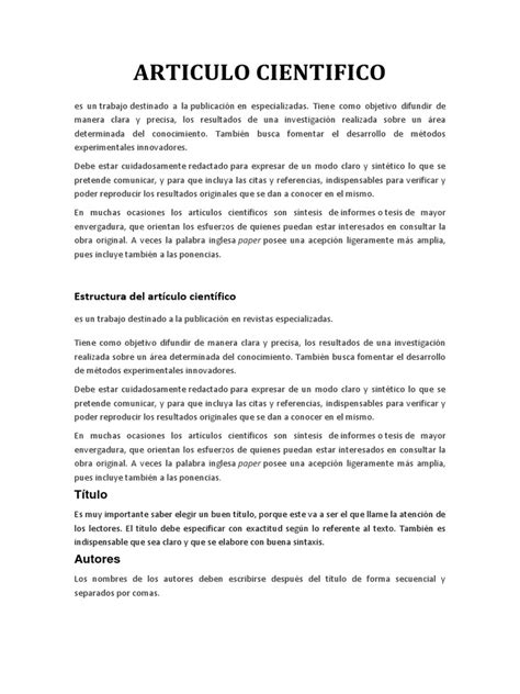 Articulo Cientifico Pdf Science Epistemología