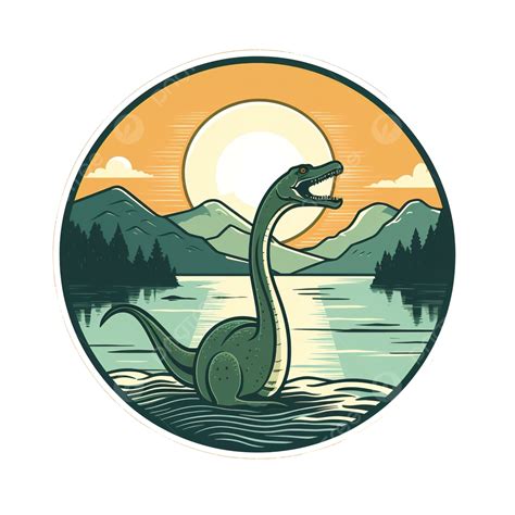 Loch Ness Monster Retro Monster Serpent Dinosaur Png Transparent