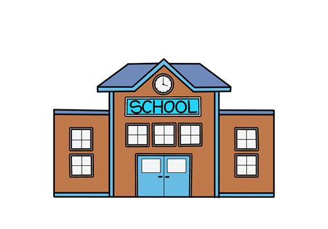 How To Draw A School Design School