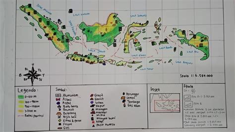 UJIAN PRAKTIK IPS MENGGAMBAR PETA HASIL TAMBANG INDONESIA ALFI
