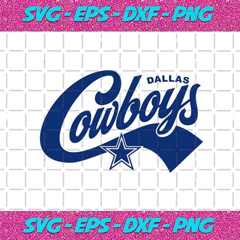 The Dallas Cowboys Logo On A Pink And White Background With Blue