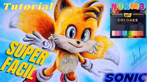 Como Dibujar A Tails Realista Facil Lápices De Colores Norma Premium