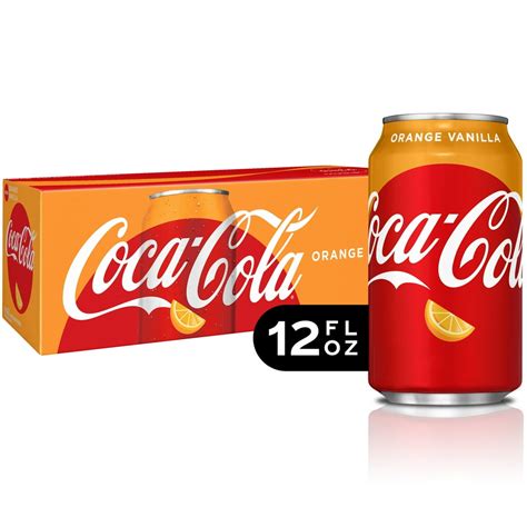 Coca Cola Orange Vanilla Soda Soft Drinks 12 Fl Oz 12 Pack Walmart