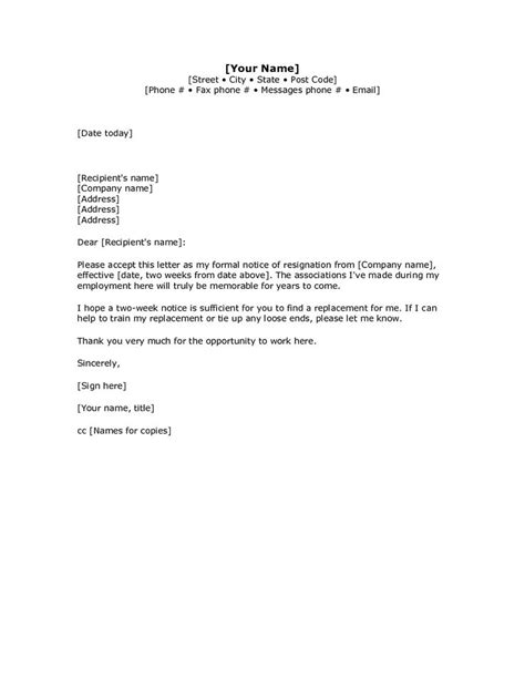 An effective two weeks' notice letter clearly states the following information: 2 Weeks Notice Letter Resignation Letter Week Notice Words ...