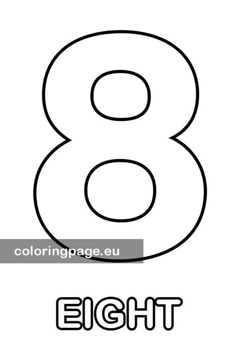 Number Eight Template Coloring Page Coloring Pages Templates Page