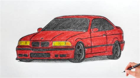 How To Draw A Bmw M3 E36 1993 Drawing 3d Car Coloring Bmw E36 318is