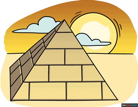 How To Draw A Pyramid Really Easy Drawing Tutorial