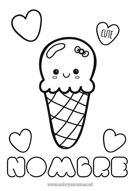 Kawaii 71 Dibujos Para Colorear Personalizables Gratis Para Imprimir