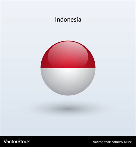 Indonesia Round Flag Royalty Free Vector Image