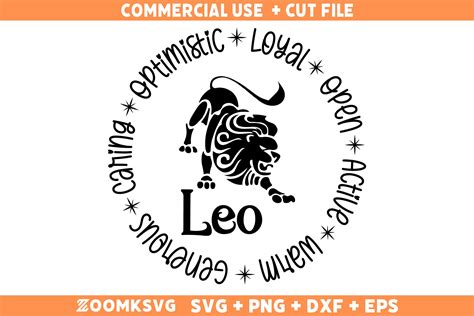 Leo Svg Zodiac Svg Cut File Graphic By Zoomksvg · Creative Fabrica