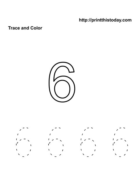 Free Kindergarten Math Worksheets Number Six6