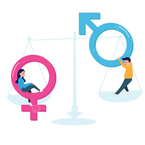 Weight Scale About Gender Equality Illustration Weight Gender