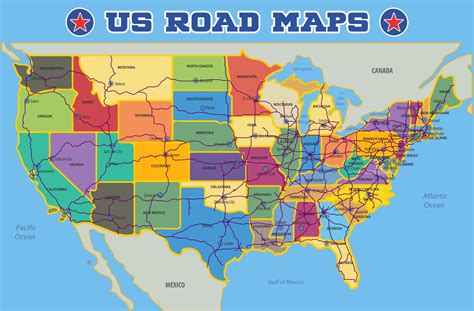 6 Best Images Of Free Printable Us Road Maps United States Road Map