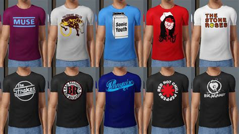 Mod The Sims Rock Band T Shirts For Yaadult Males And Females Row 4