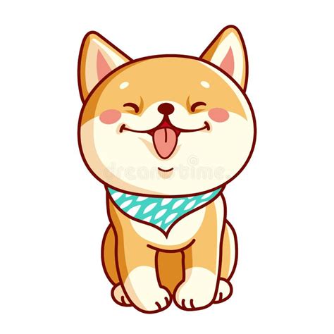 Cartoon Cute Shiba Inu Vector Stock Vector Illustration Of Oriental