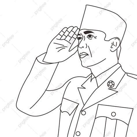 Ilustrasi Presiden Soekarno Sedan Hormat Png Dibujos Soekarno Png