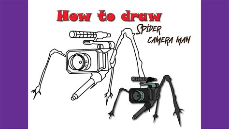 How To Draw Spider Cameraman From Skibidi Toilet Easy Step By Step