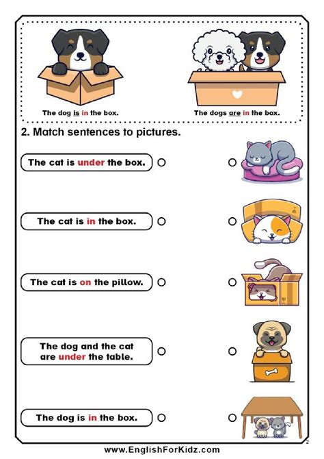 Grade 3 Preposition Of Place Worksheet