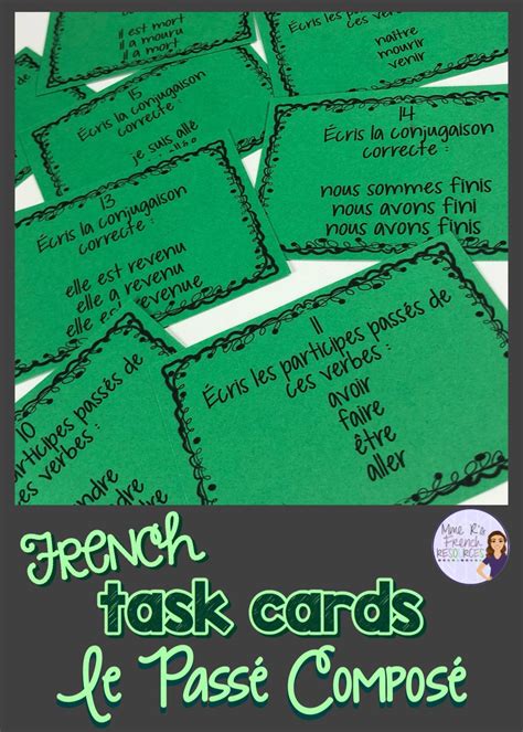 These French Task Cards Are A Fun Way To Practice The Pass Compos