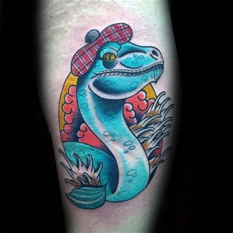 30 Loch Ness Monster Tattoo Designs Für Männer Mythologische Kreatur