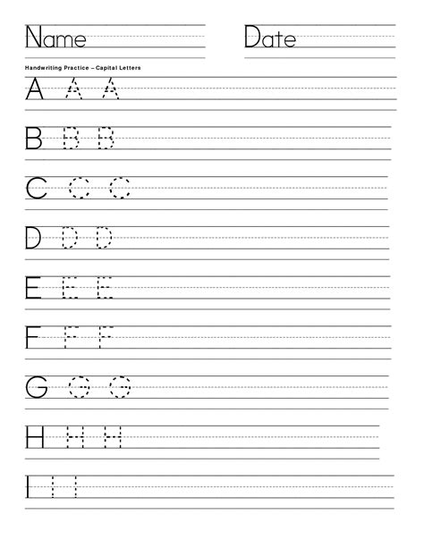 Cursive Writing Worksheets Printable Capital Letters Printable Worksheets