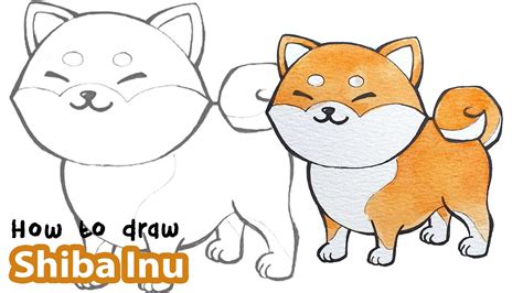 How To Draw A Shiba Inu Easy Coloring Included Youtube