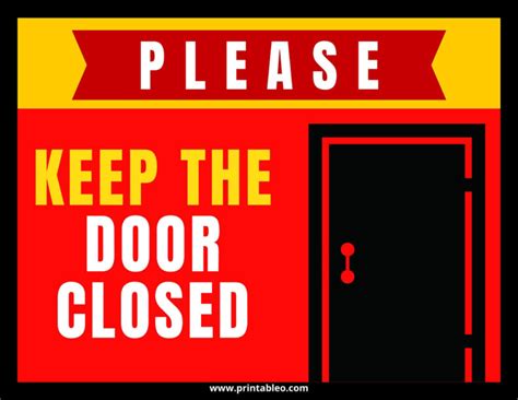 50 Printable Please Close Door Sign Printableocom