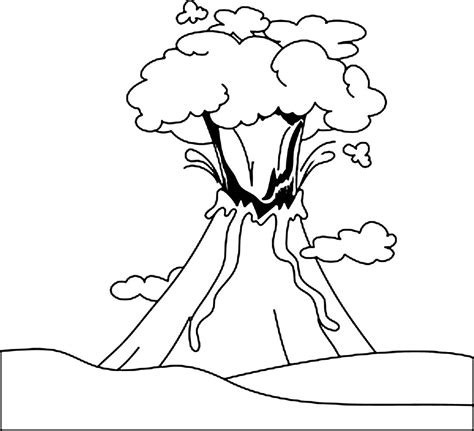 Coloriage Volcan 166575 Nature Dessin à Colorier Coloriages à