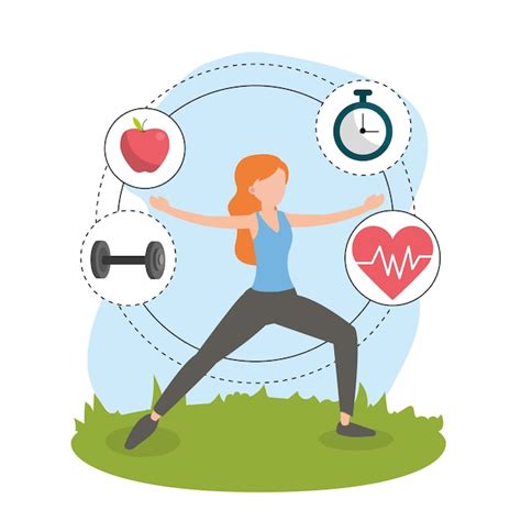 Premium Vector Health Fitness Cartoon